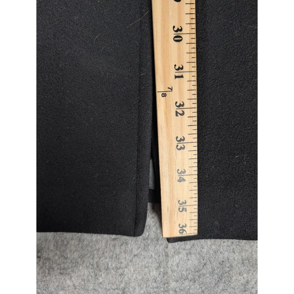 Lauren Ralph Lauren Black Wool Blend Car Coat Button Front Notched Lapel 4 - Picture 7 of 8